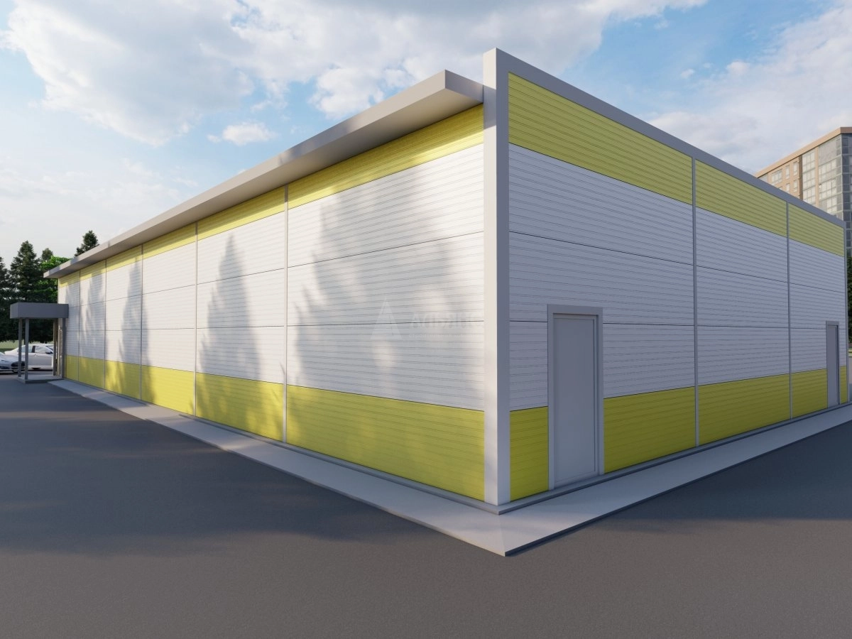 3D визуализация Магазин из сэндвич-панелей - фото 4
