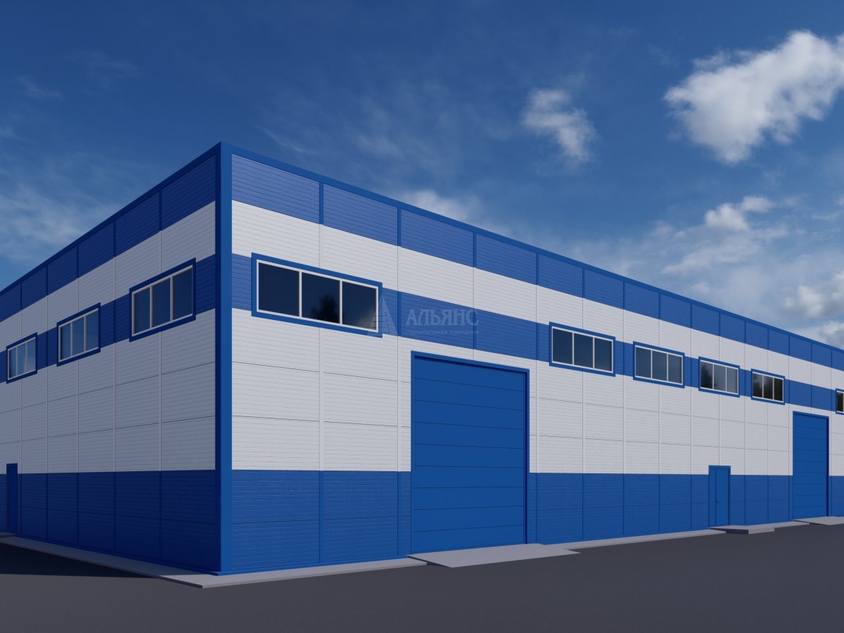 3D визуализация Склад из сэндвич панелей - фото 3