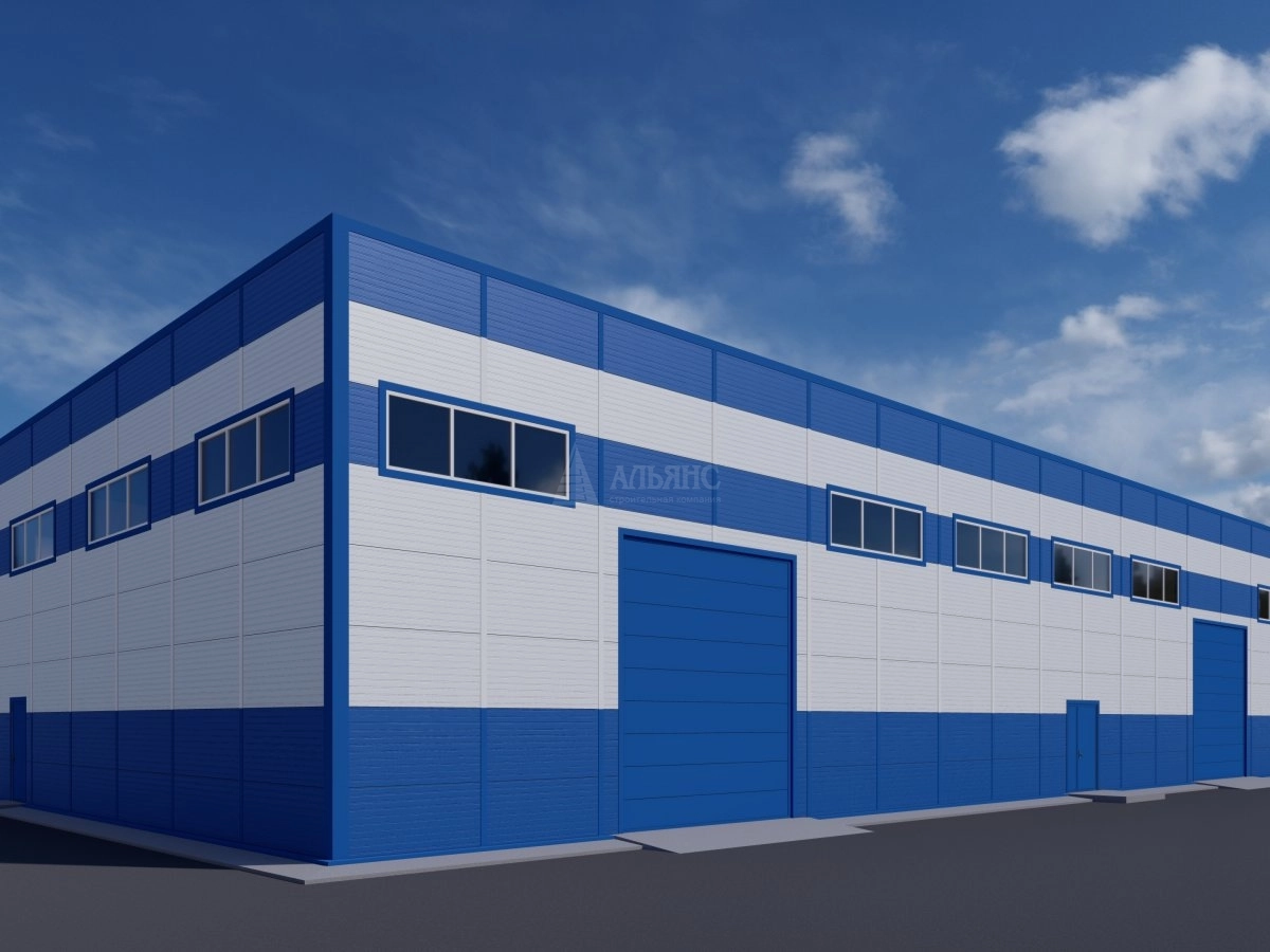 3D визуализация Склад из сэндвич панелей - фото 3