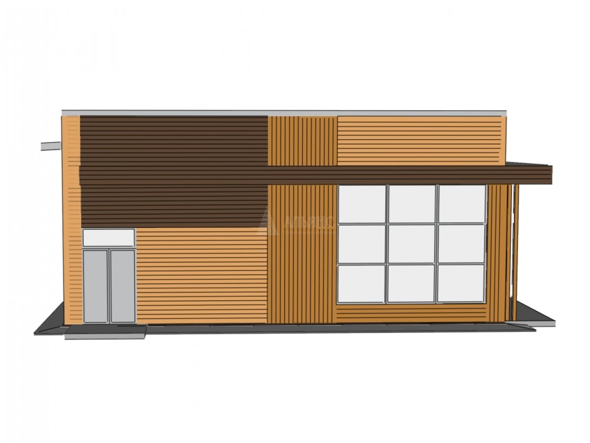 3D визуализация Придорожное кафе из сэндвич-панелей - фото 14