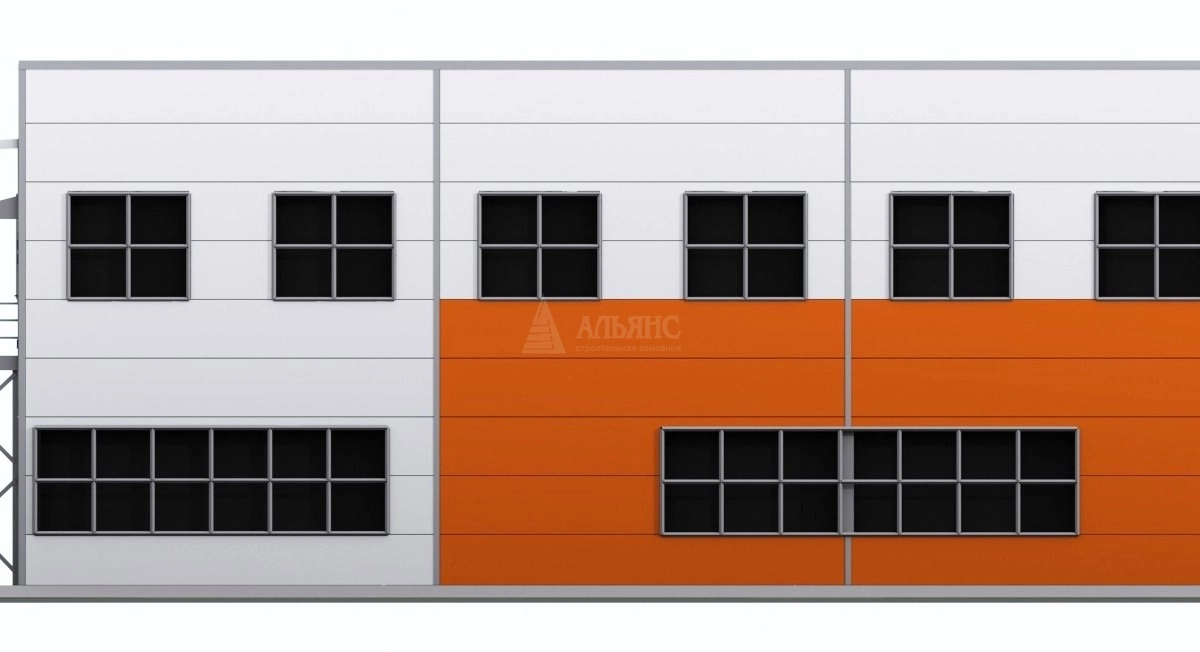3D визуализация Проект СТО с АБК из сэндвич-панелей - фото 7